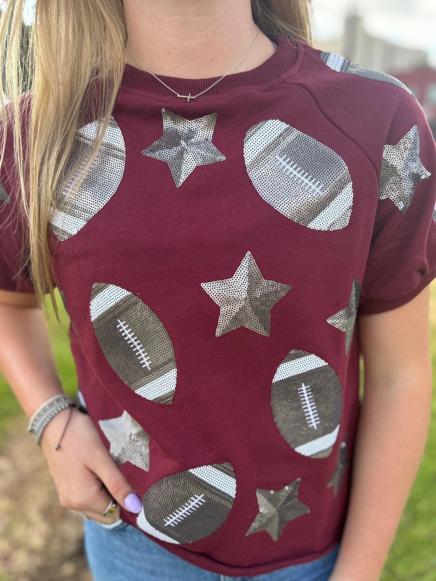 Football Sequin Top