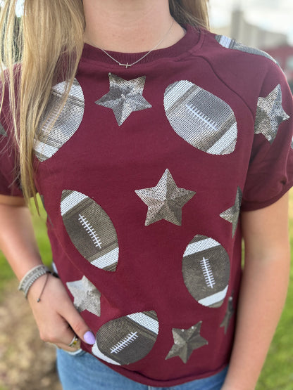 Football Sequin Top