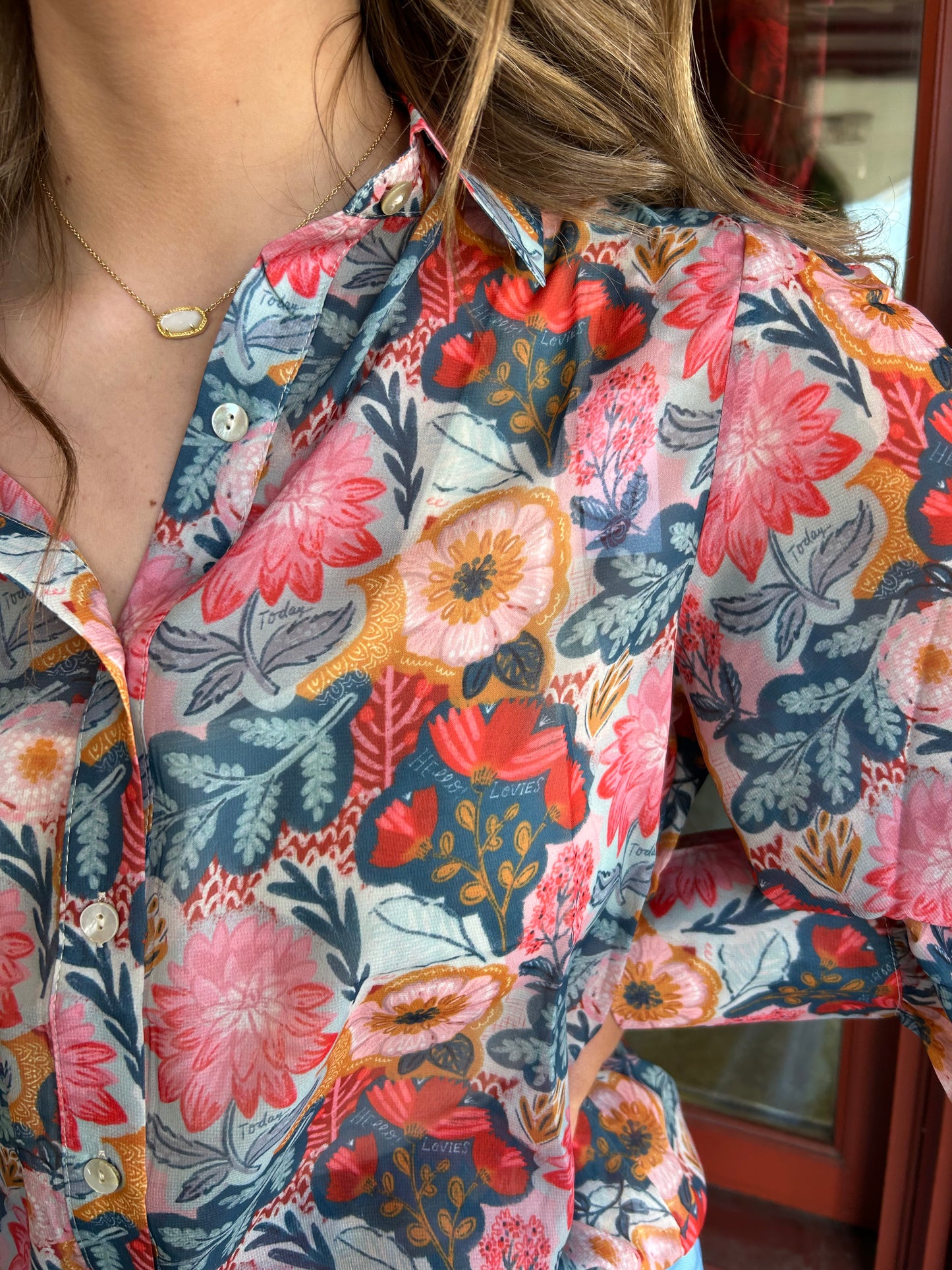 Vintage Poppy Blouse