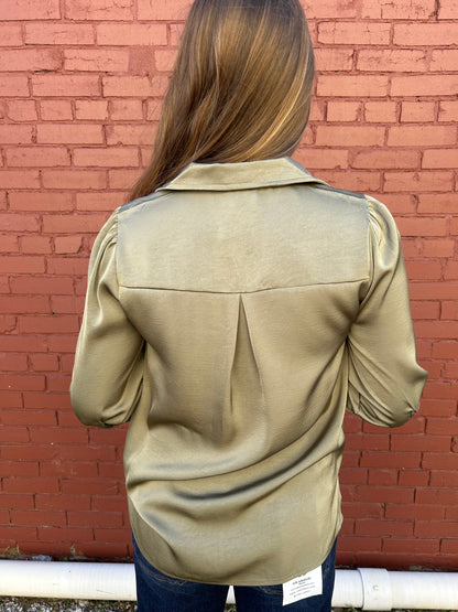 Keep It Classy Top - Olive