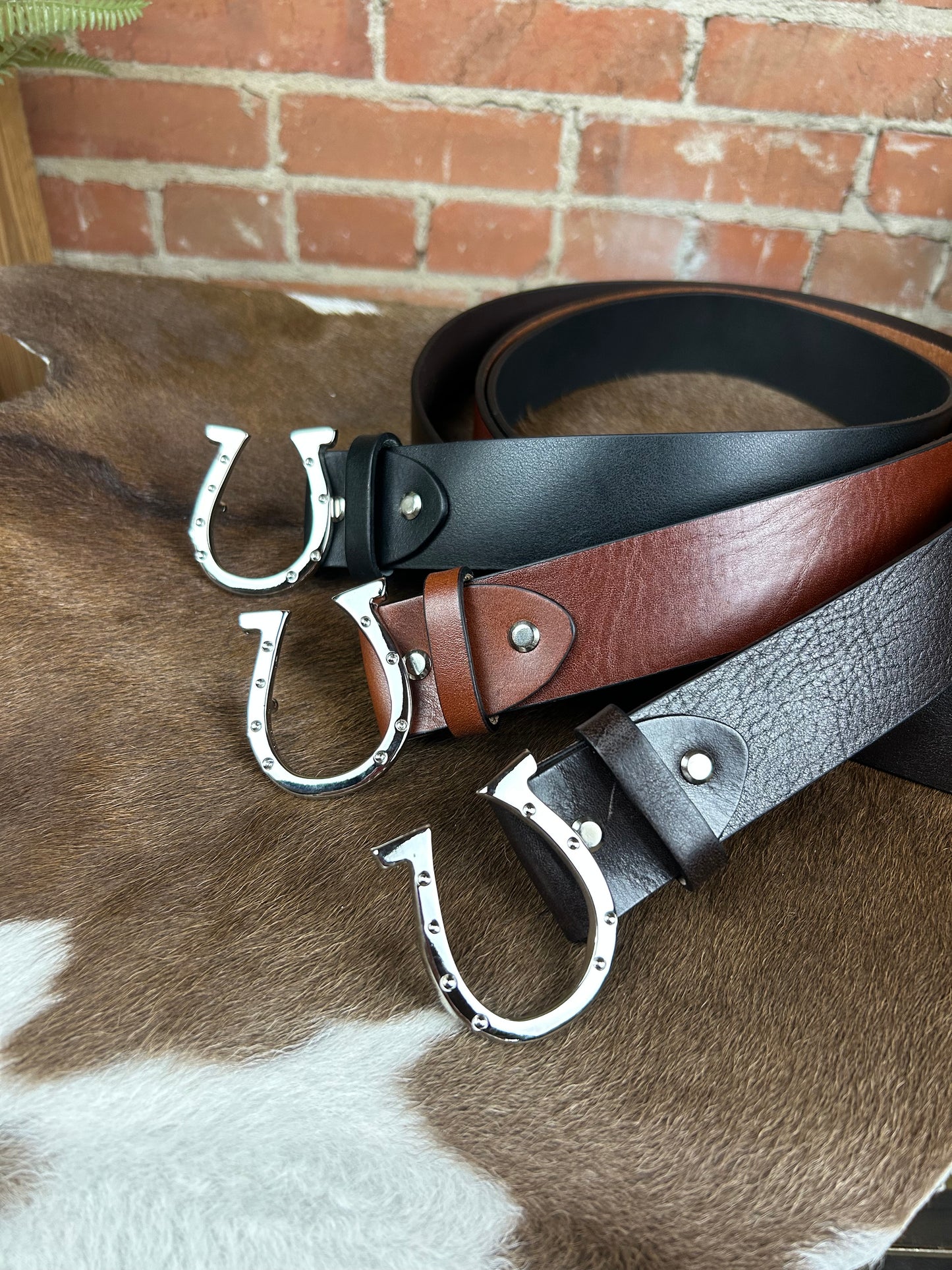 Silver Horton Horseshoe Belt
