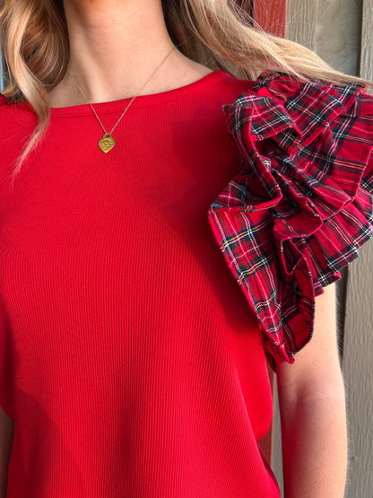 Plaid Party Top