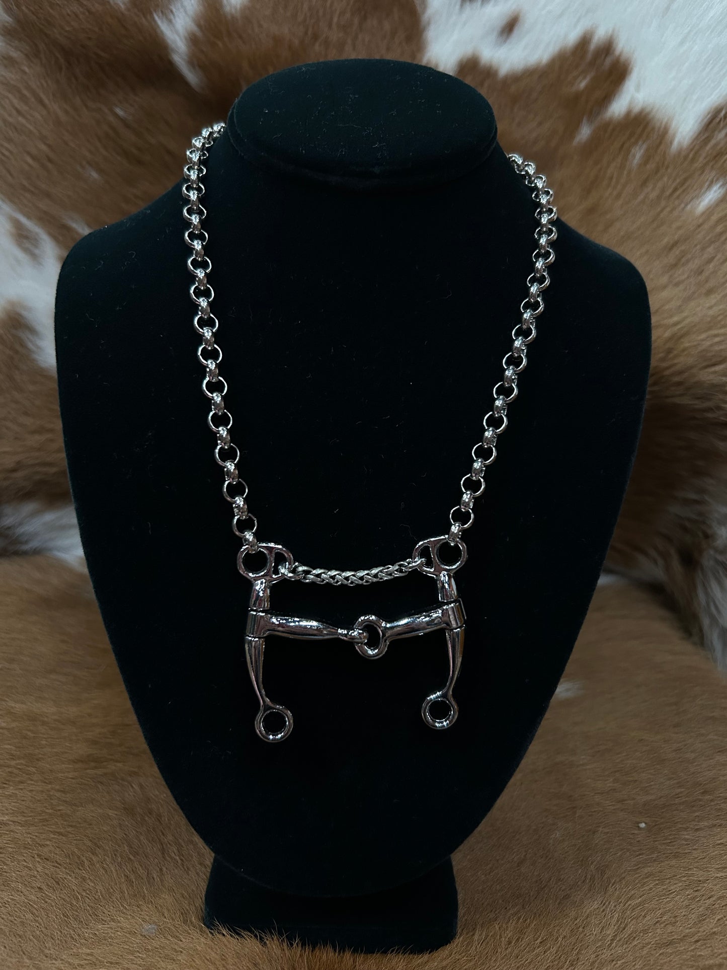 Bit W/ Curb Chain Necklace
