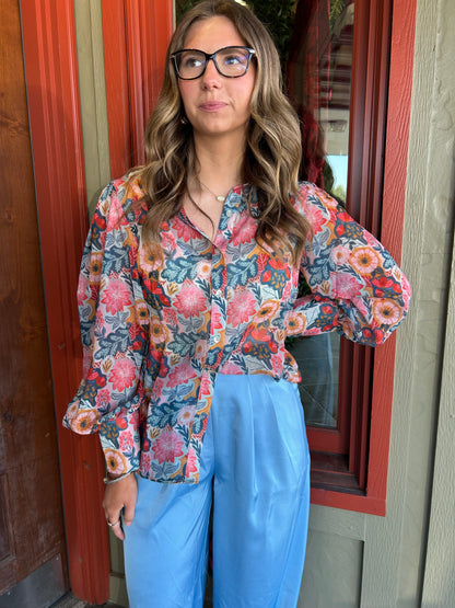 Vintage Poppy Blouse