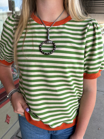 Lawn Service Stripe Top