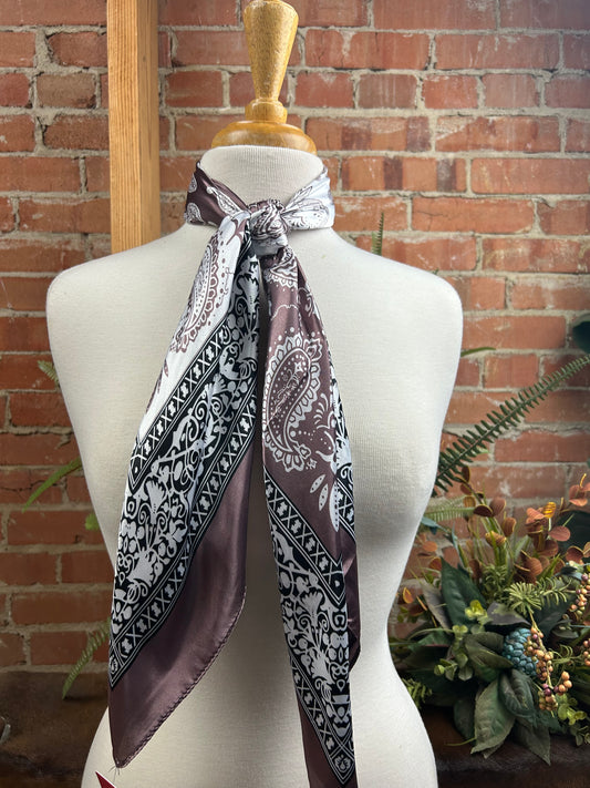 Mauve & White Paisley Wild Rag