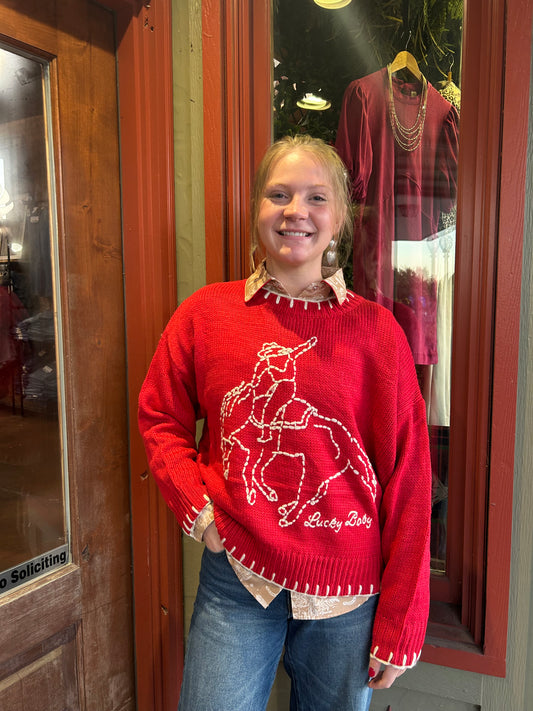 Stitched Up Cowboy Sweater