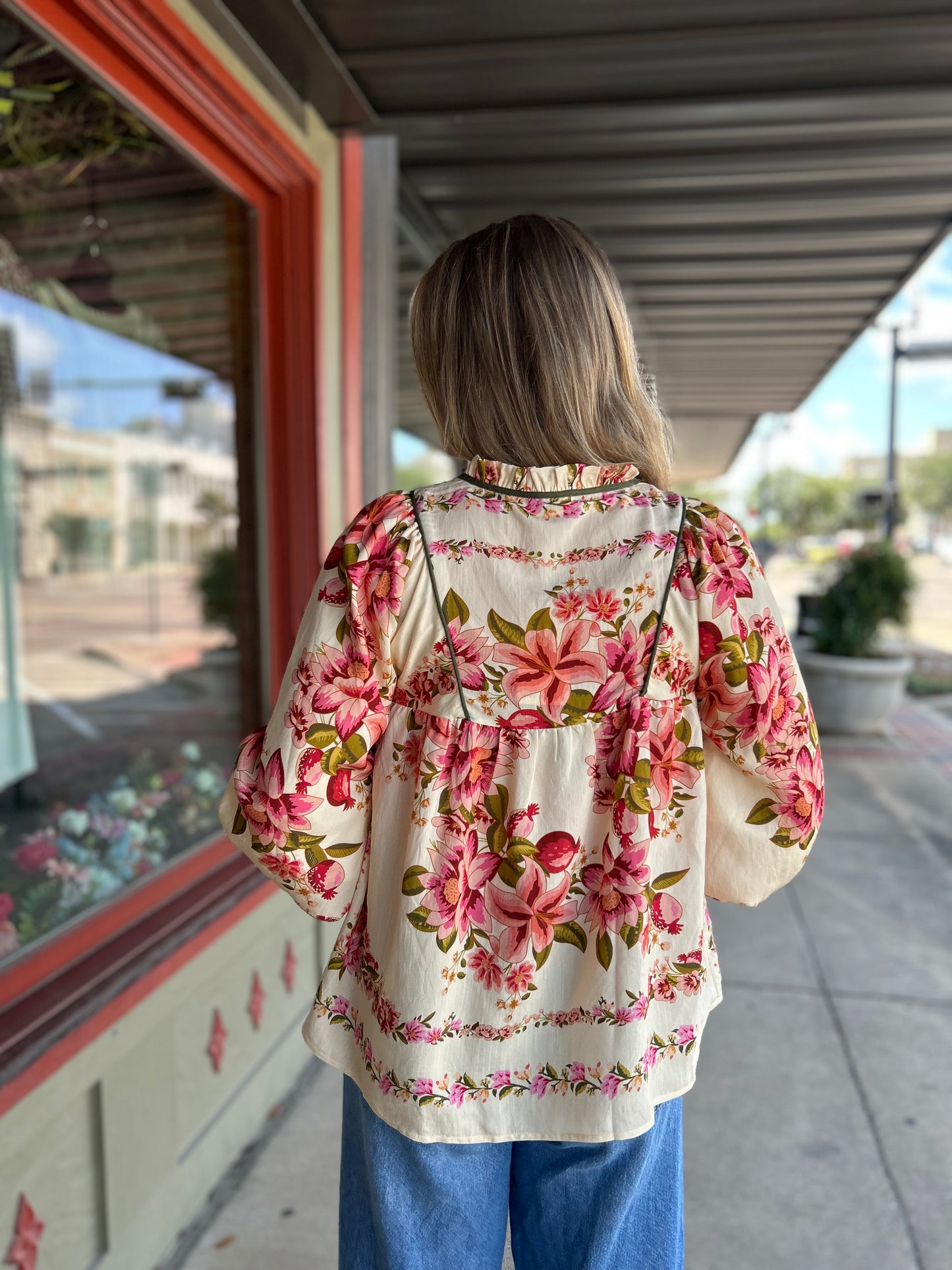 Floral Transition Top