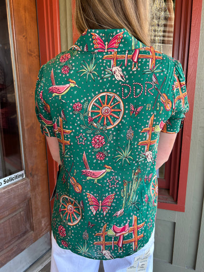 Rhinestone Suits S/S Top