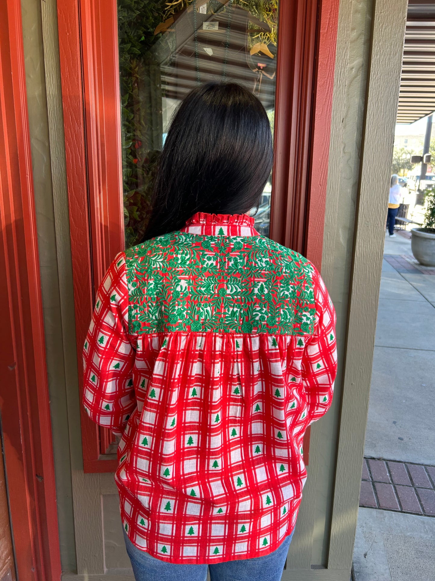 Jane Top - Red Plaid