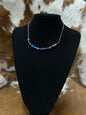 Purple Mojave Bead Bar Necklace