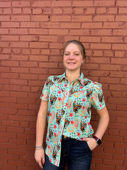 Brazos Shirt  - Turq Yeehaw