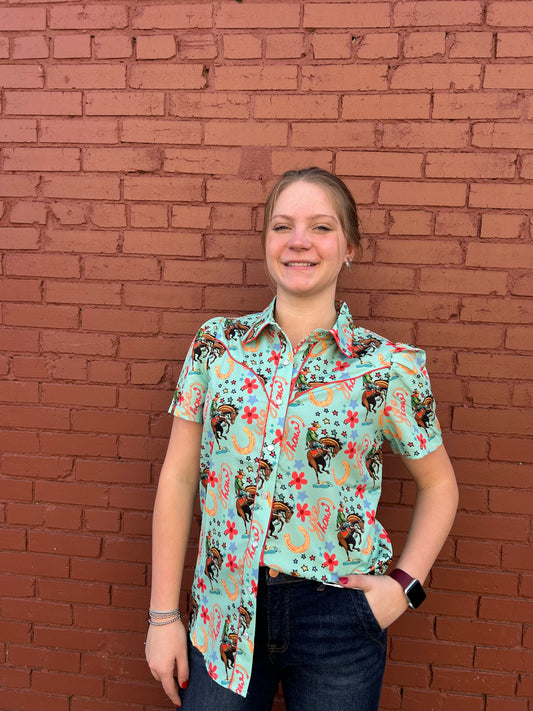 Brazos Shirt  - Turq Yeehaw