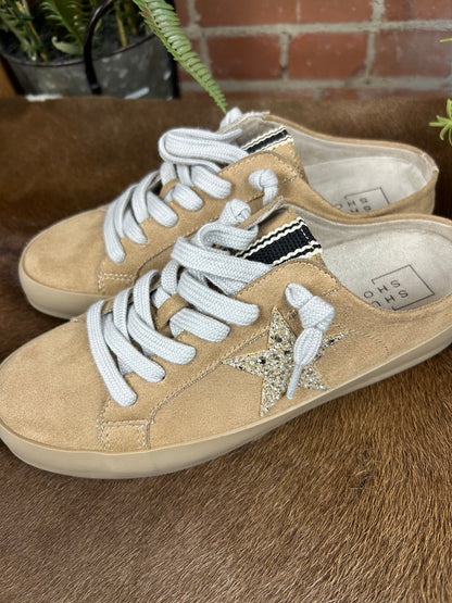 Polka Sneaker - Beige Suede