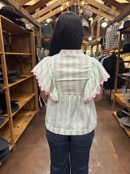 Carol Flutter Sleeve Top