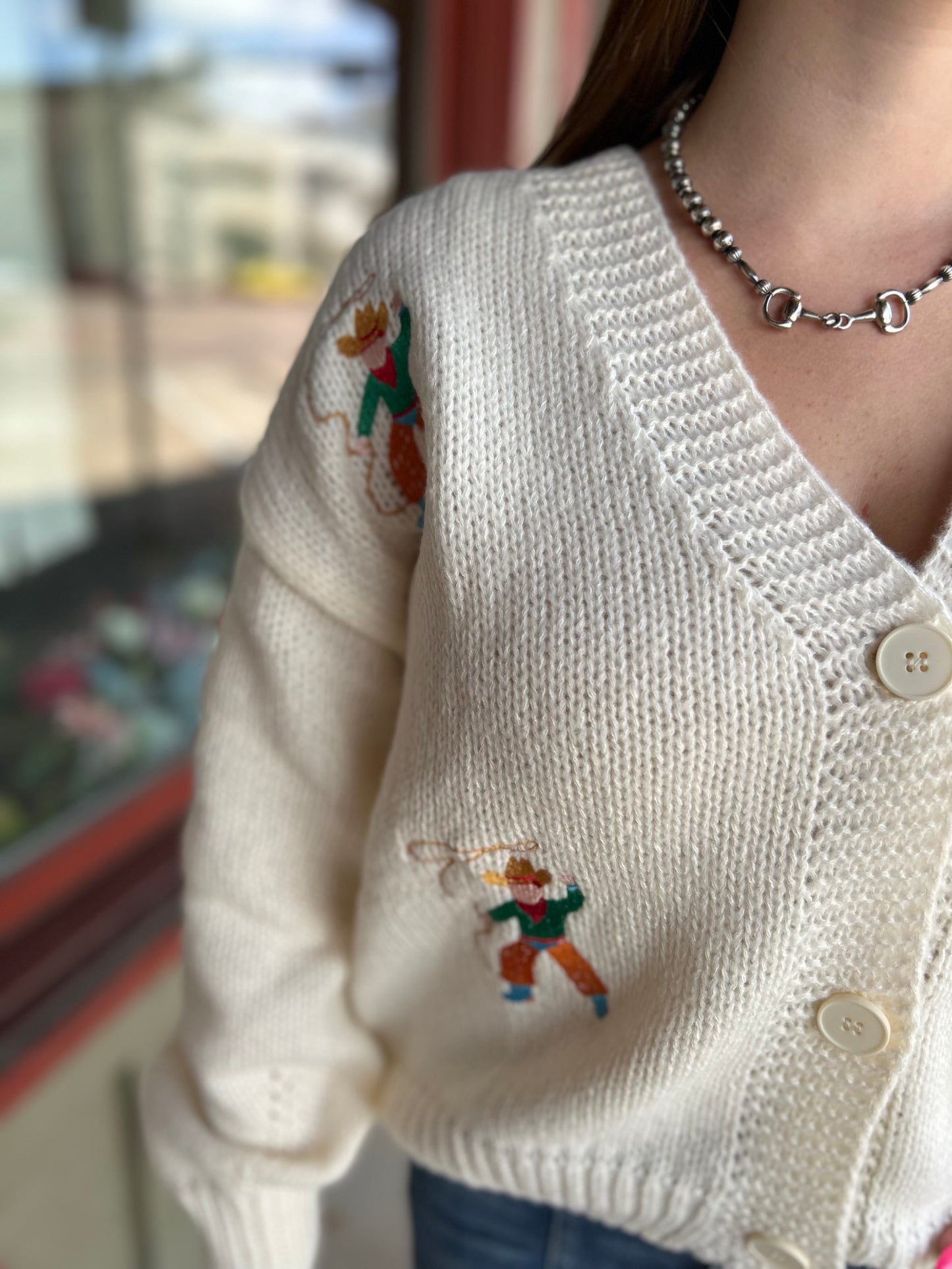 Roping Cowboy Cardi