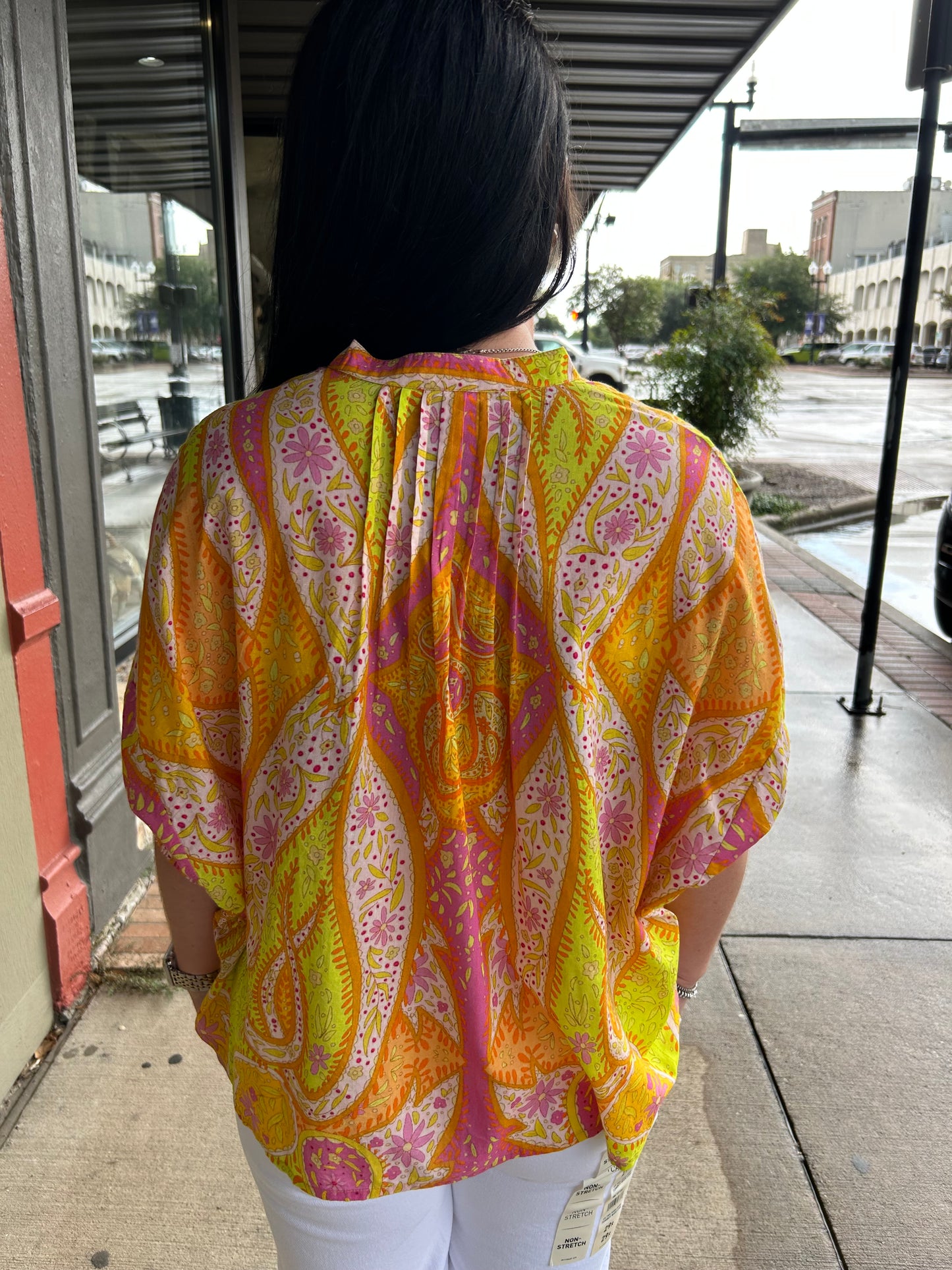 Popping Paisley Top