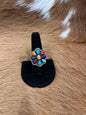Multi Stone Flowesr Cluster Ring
