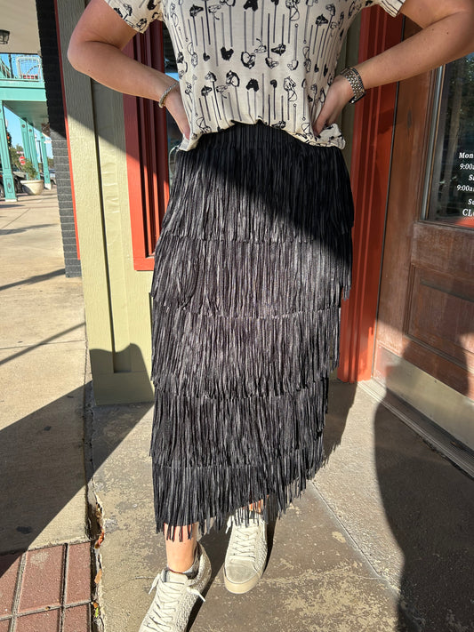 Shake It Fringe Skirt