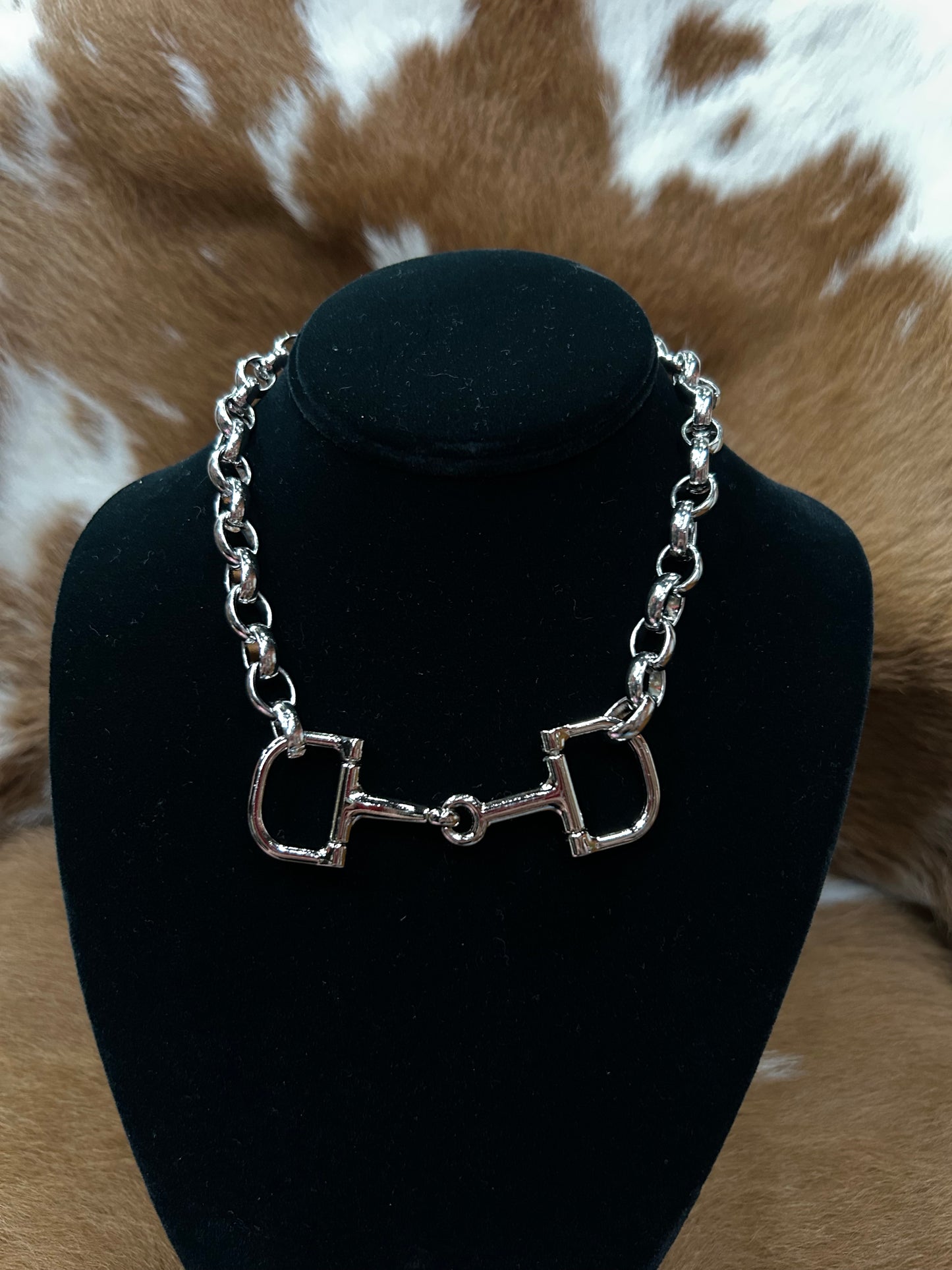 Classic Dbl Snaffle Bit Necklace