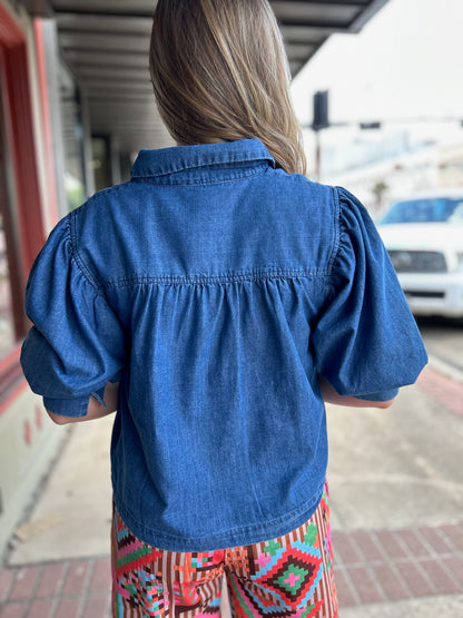 Maeve Denim Top