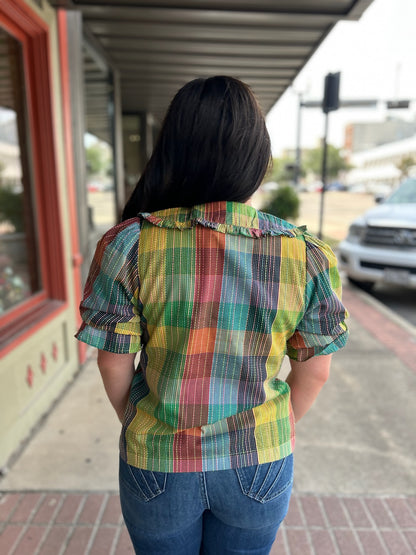 Blocks Of Plaid Top