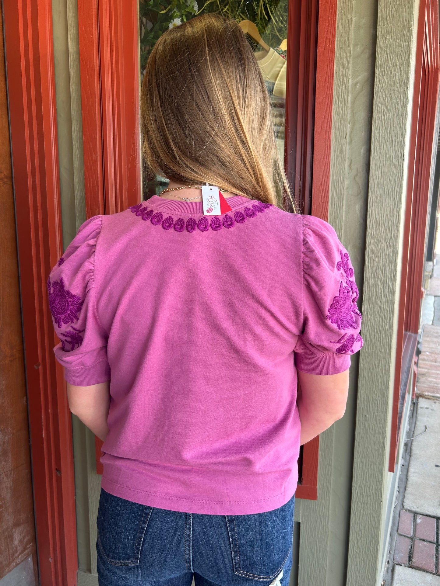 Trail Of Flowers Knit Top