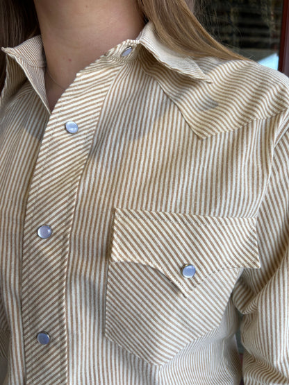 Beck Shirt - Tan Stripe