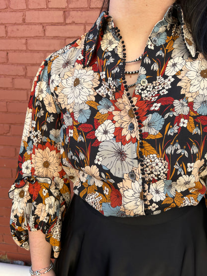 Midnight Floral Top