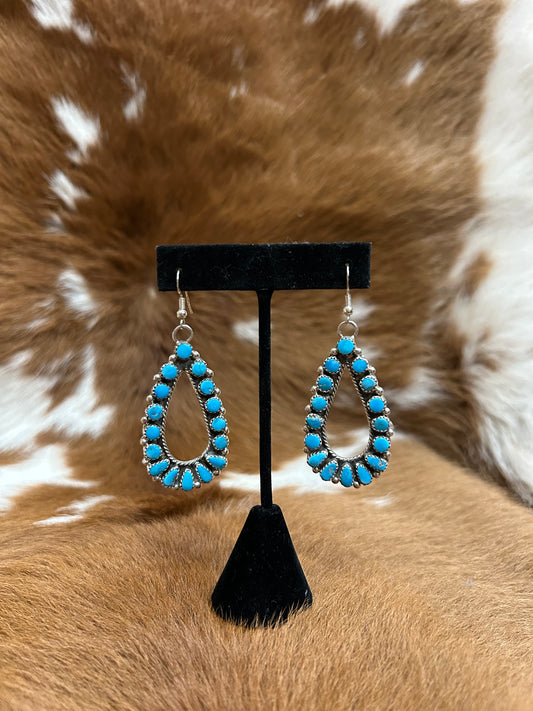 16 Stone Teardrop Earrings