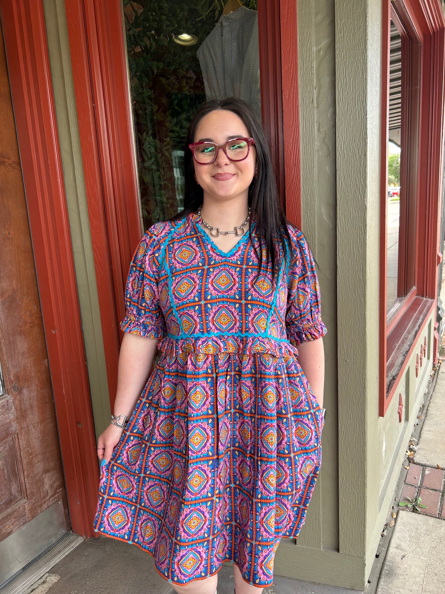 Talia Dress - Tiles