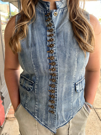 Chambray Mezmerized Vest