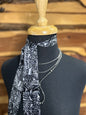 Silver Smoke Paisley Twilly