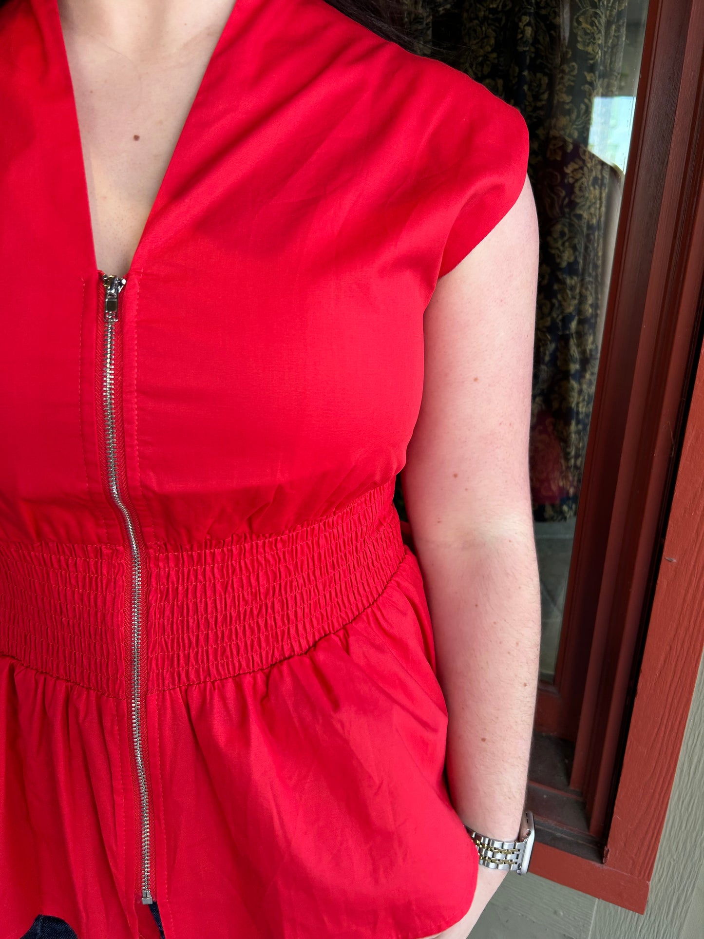Morris Zip Top - Red