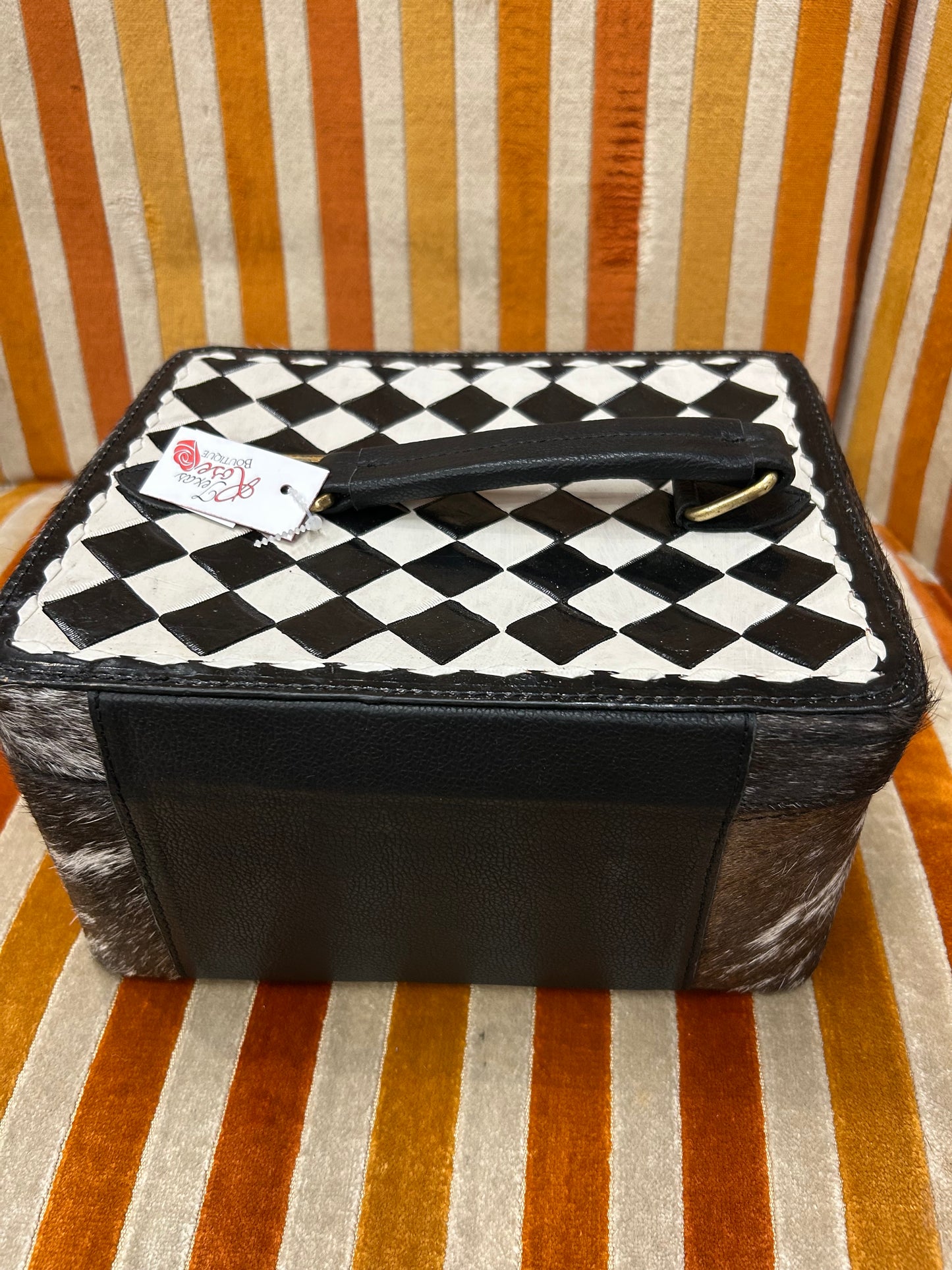 Checkered Top Jewelry Box