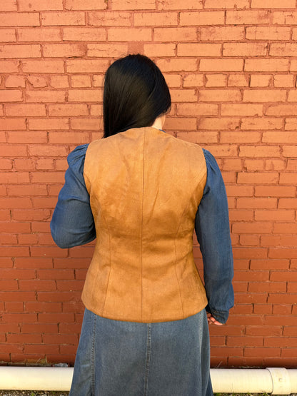 Camel Suede Vest