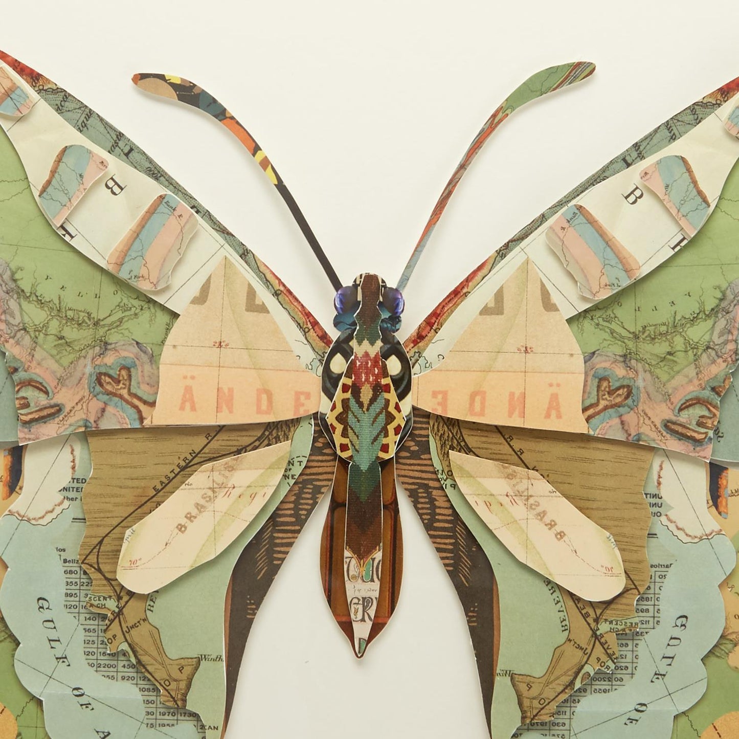 3D Buttefly Collage Art