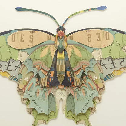 3D Buttefly Collage Art