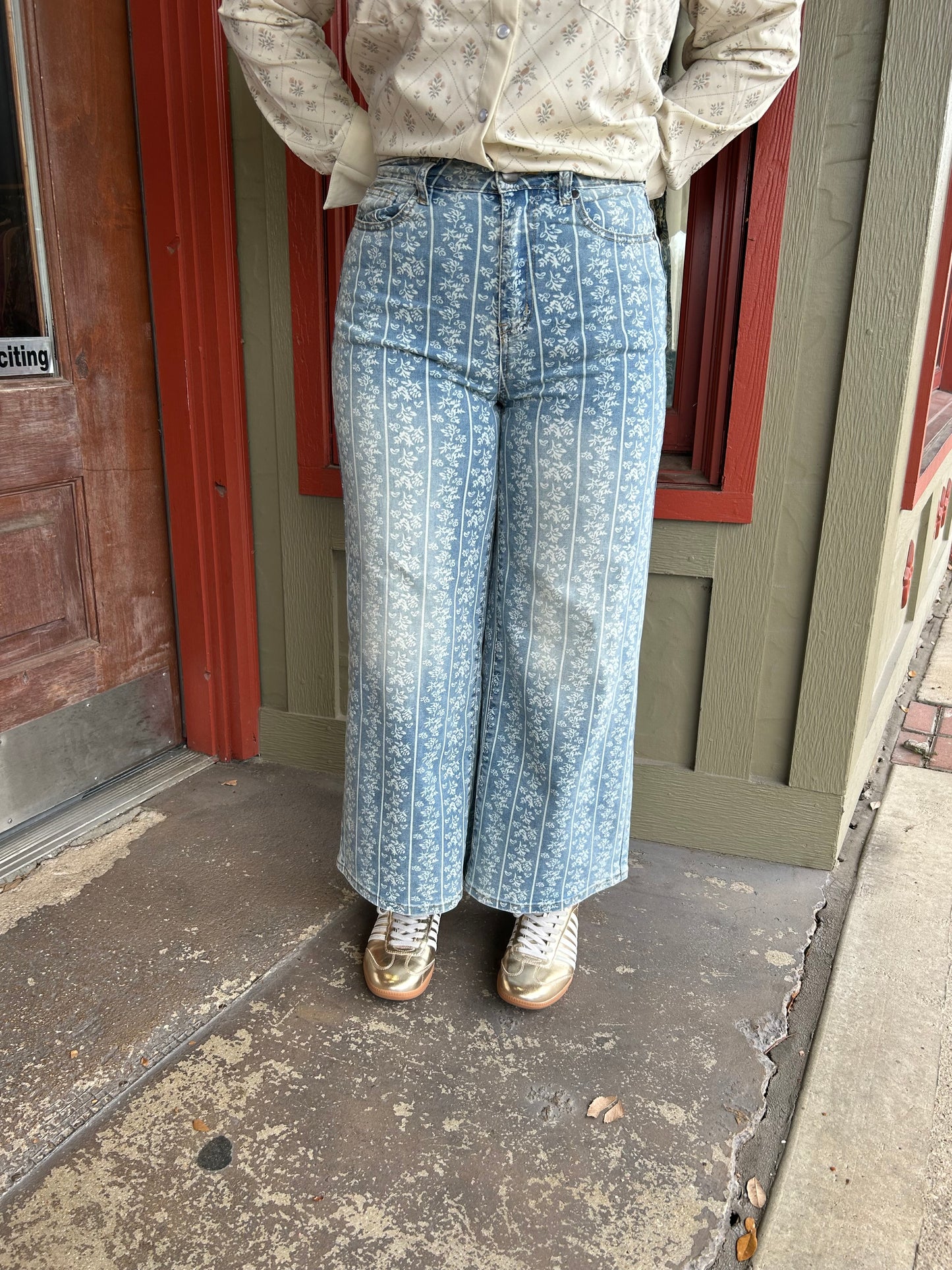 Trellis Denim Pants
