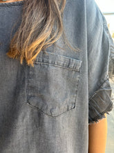 Load image into Gallery viewer, Flowy Denim Top