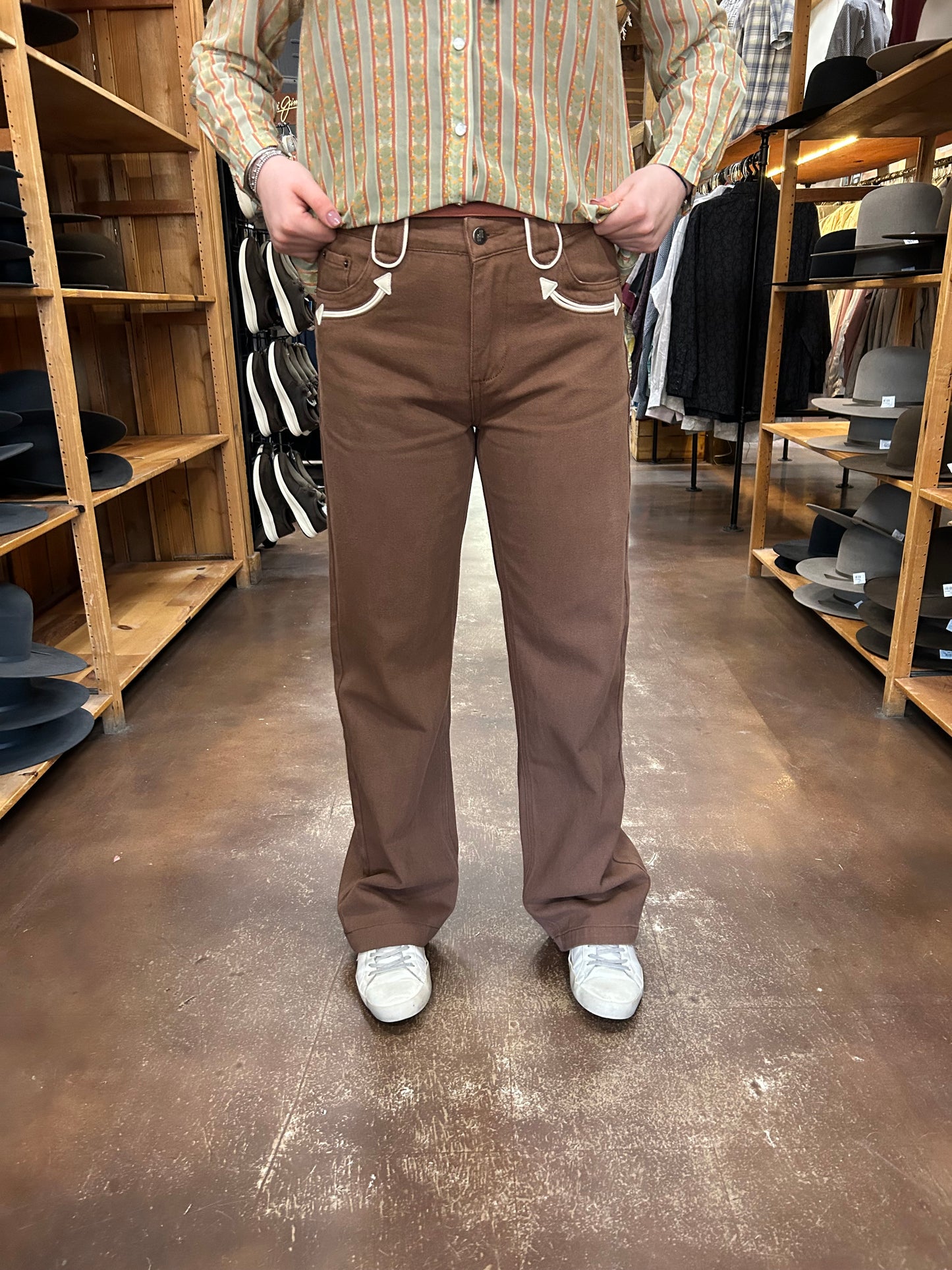 Smiley Pants - Brown