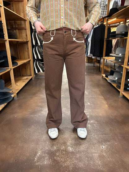 Smiley Pants - Brown