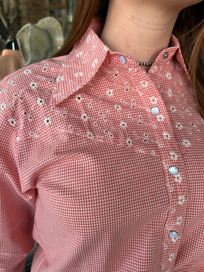 Coni Shirt - Red Eyelet