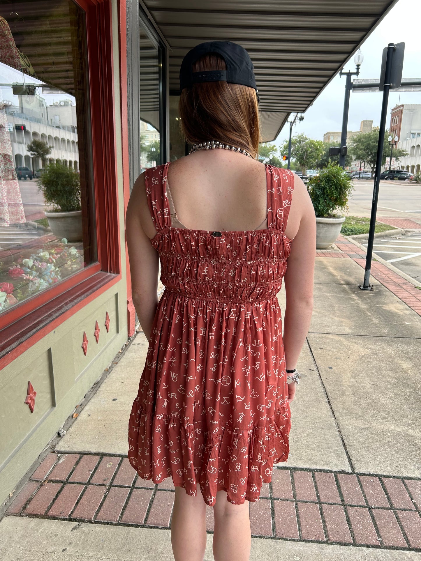 Cattle Brand Flutter Dress