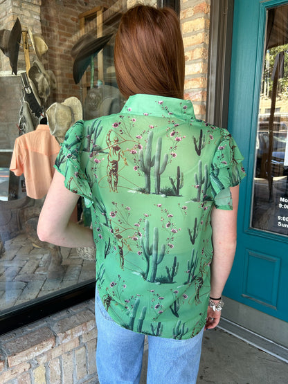 Tinsley Shirt - Green Cactus