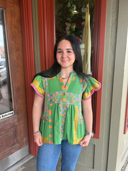Tiered Woven Top