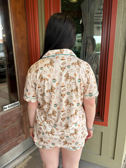 Coffee Cowgirl Pajamas