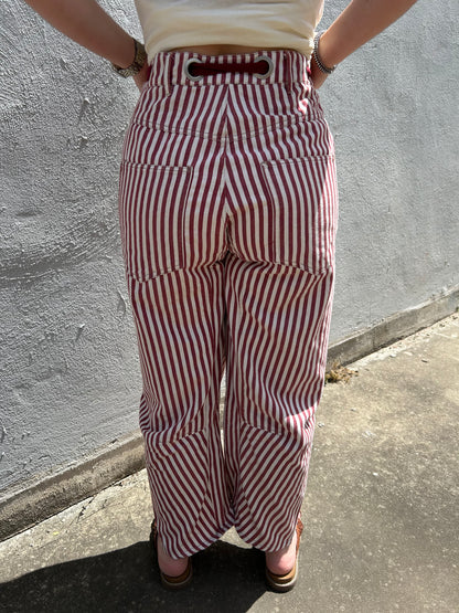 Rally Patched Barrel Pants