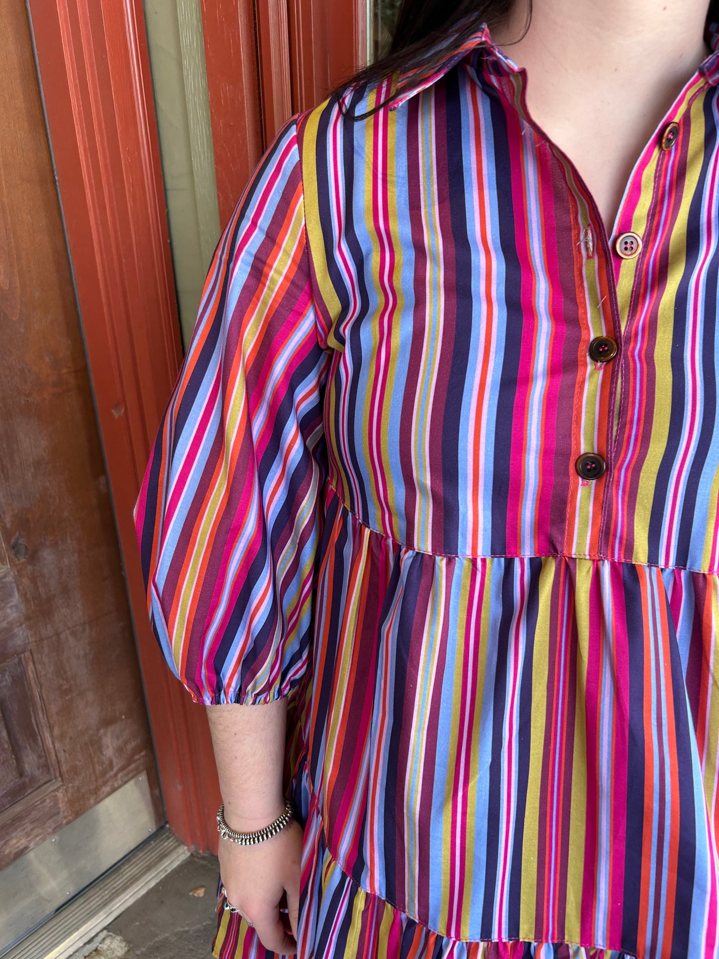 Tired Stripe Dress