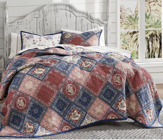 Patchwork Bandana Quilt Set - KING